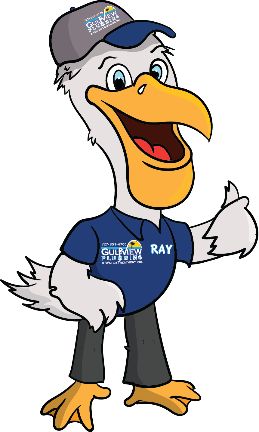 Pelican Ray giving a thumbs-up beside his holiday plumbing tip