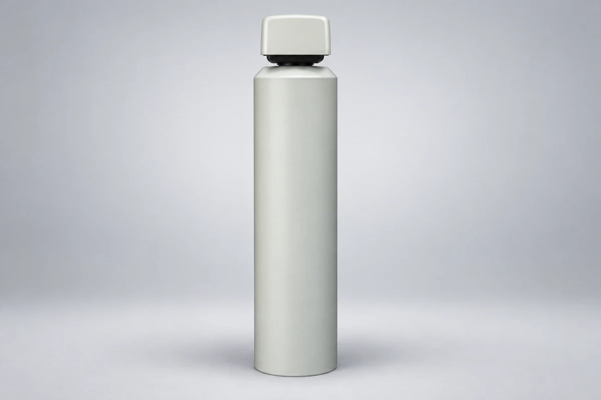 Illustration of a single whole-home carbon filtration tank with a Clack-style control cover